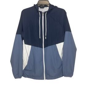 Athletic Works Men's hooded full zip windbreaker jacket Size S (34-36)